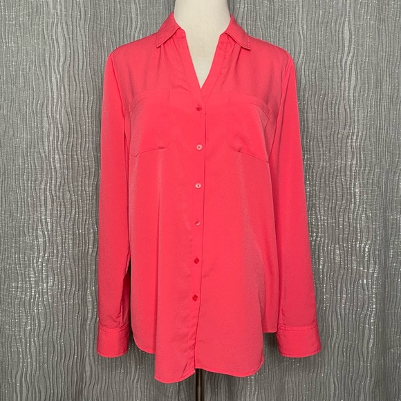 Talbots roll tab button down blouse - Picture 2 of 6